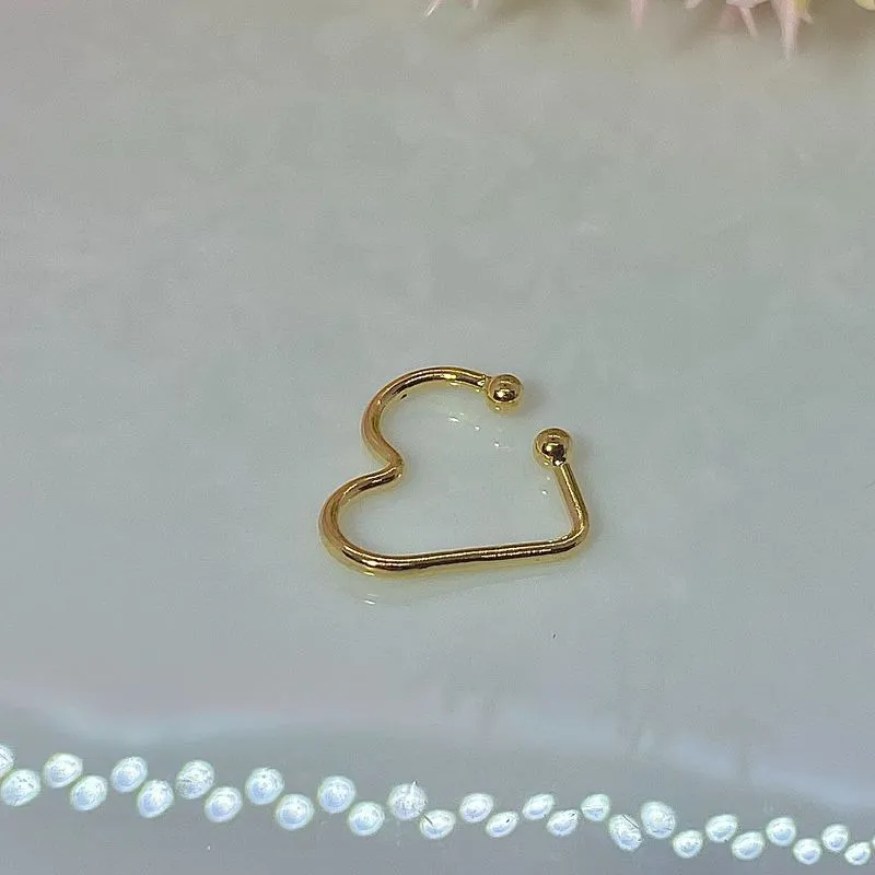 PIERCING DE PRESSÃO AMOR DOURADO- COD.PFO201