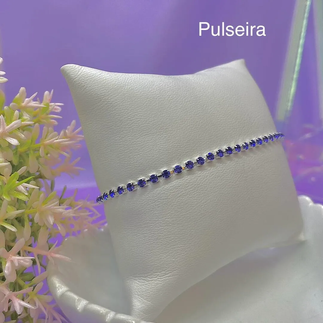 PULSEIRA STRASS AZUL MARINHO PP992