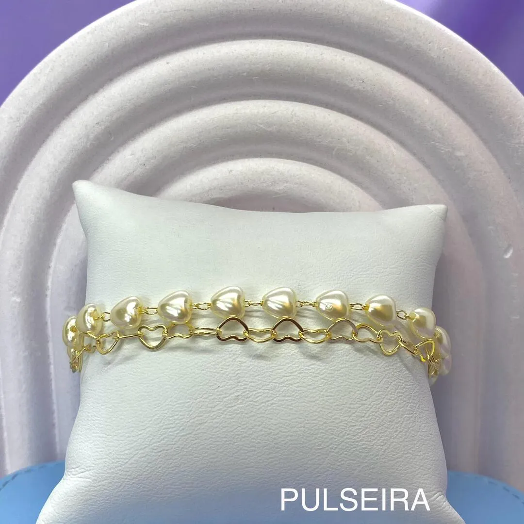 PULSEIRA CORAÇÕES E PÉROLAS PO1031